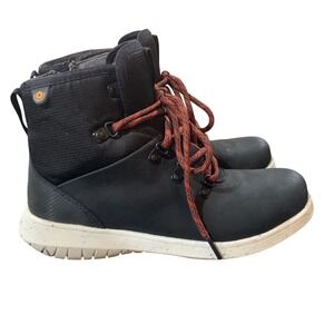 Bogs Juniper Hiker Waterproof Leather Boots Lace Up Black‎ Women's Size 6
